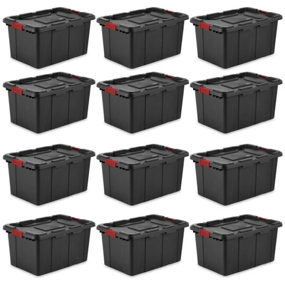 Sterilite 15 Gallon Stackable Industrial Tote With Latches, Tie Down Holes, And Indexed Lids For Heavy-Duty Storage Needs 6 Sterilite 15 Gallon Stackable Industrial Tote With Latches, Tie Down Holes, And Indexed Lids For Heavy-Duty Storage Needs - Image 6