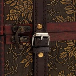 Okuna Outpost Wooden 4 Bottles Travel Wine For Storage Storage Bar Accessory, Flower Pattern, 8 X 8.5 X 13.8 In -IRIS Storage Deals Store GUEST f6c3bbe4 c14e 47d5 9cf7 232041553670