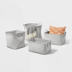 Large Woven Rectangular Storage Basket Gray/White - Brightroom™ -IRIS Storage Deals Store GUEST f7afc392 cd5f 4f5b b71c de34f8204ec5
