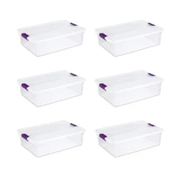 Sterilite 32 Quart Clear View Stacking Storage Tote Container With Latching Lid For Home & Office Organization And Storage Solution -IRIS Storage Deals Store GUEST f80168d8 1236 4165 b26f 390029b799f9