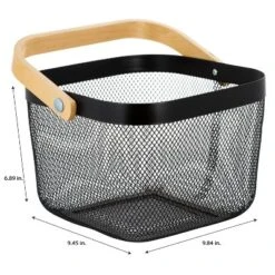 Simplify Mesh Tote With Bamboo Handle Black 11 Simplify Mesh Tote With Bamboo Handle Black -IRIS Storage Deals Store GUEST f8a54e7d 2ba7 4fea a1f7 c9bda5d525e3