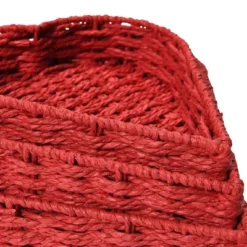 Household Essentials Set Of 3 Nesting Heart Baskets Paper Rope Red -IRIS Storage Deals Store GUEST f99aef72 7db3 4a17 b6f0 f77961360b79