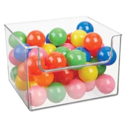 MDesign Open Front Plastic Storage Bin For Cube Furniture, 12" W, 4 Pack - Clear -IRIS Storage Deals Store GUEST f9ecadd4 9473 4f9d 9c20 2e8a5e369993