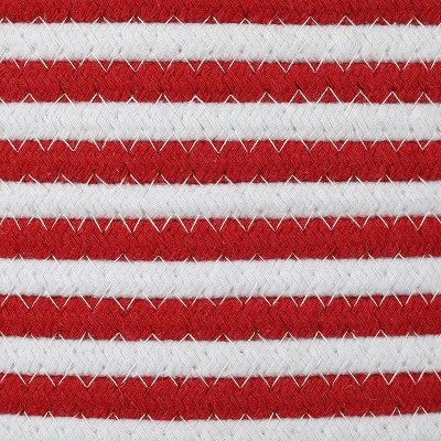 Midlee Candy Cane Rope Basket 1 Midlee Candy Cane Rope Basket