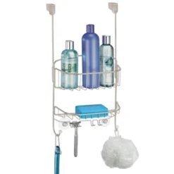 MDesign Metal Hanging Over Door Shower Caddy Organizer -IRIS Storage Deals Store GUEST fa798fb2 88a6 490f b16d 8426211e36d4