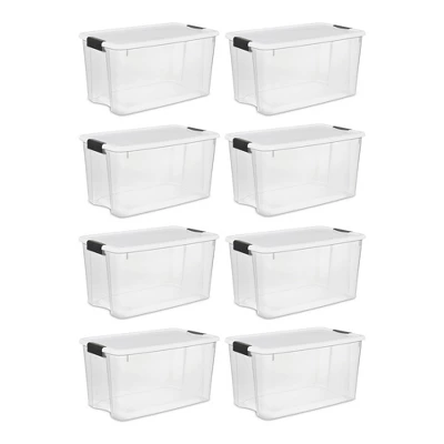 Sterilite 70 Quart Clear Plastic Stackable Storage Container Bin Box Tote With White Latching Lid Organizing Solution For Home & Classroom 10 Sterilite 70 Quart Clear Plastic Stackable Storage Container Bin Box Tote With White Latching Lid Organizing Solution For Home & Classroom - Image 10