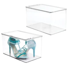 MDesign Stackable Closet Storage Bin Box With Lid, 2 Pack - Clear -IRIS Storage Deals Store GUEST faa79fdc af5d 4385 95c8 63a33b0305c1