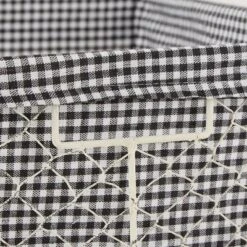 Design Imports Set Of 2 M Antique White Chicken Wire Gingham Check Liner Baskets Black/White -IRIS Storage Deals Store GUEST fabfa4c2 de23 4dcb b318 48723a44d52a