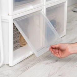 IRIS 3pk Plastic Storage Drawer Deep With Sliding Door White -IRIS Storage Deals Store GUEST fb3d94f8 4404 46e3 80c2 0662ae353fdd