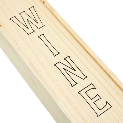 Bright Creations Wood Single Bottle Wine Gift Box, Paulownia Wooden Wine Crate Storage Case With Handle For Birthday, Wedding, Housewarming 5 Bright Creations Wood Single Bottle Wine Gift Box, Paulownia Wooden Wine Crate Storage Case With Handle For Birthday, Wedding, Housewarming - Image 5