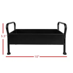 Footed Caddy Black Metal - Foreside Home & Garden -IRIS Storage Deals Store GUEST fc1890bb a247 450f 8529 bf783a930850