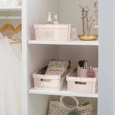 Simplify 3pk Small Glitter Totes Silver 4 Simplify 3pk Small Glitter Totes Silver - Image 4