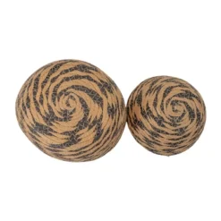 Set Of 2 Braid Woven Baskets Black & Natural Rope By Foreside Home & Garden -IRIS Storage Deals Store GUEST fd262c0a a468 41eb a90d 0ed2755c7856