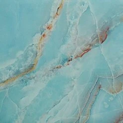 Parisian Shiny Blue Agate Glass Decorative Boxes Set Of 2