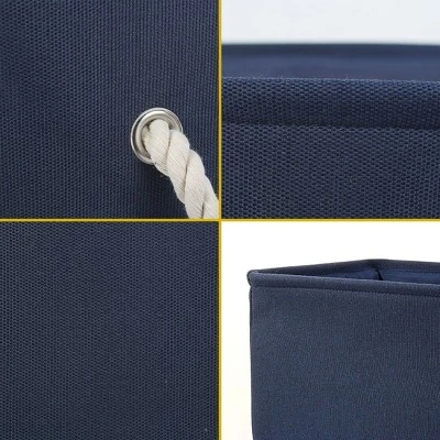 Unique Bargains Home Closet Cotton Fabric Decorative Storage Bin Small Dark Blue 1 Pc 1 Unique Bargains Home Closet Cotton Fabric Decorative Storage Bin Small Dark Blue 1 Pc