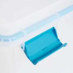 Sterilite 32 Quart Stackable Clear Plastic Storage Tote Container With Blue Gasket Latching Lid For Home And Office Organization, Clear -IRIS Storage Deals Store GUEST febc9acc 4c17 4452 955d 298b31535020