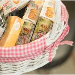 Wickerwise White Round Willow Gift Basket, With Gingham Liner And Handles 19 Wickerwise White Round Willow Gift Basket, With Gingham Liner And Handles -IRIS Storage Deals Store GUEST fff17145 7551 432d bdea 6612d7eda634